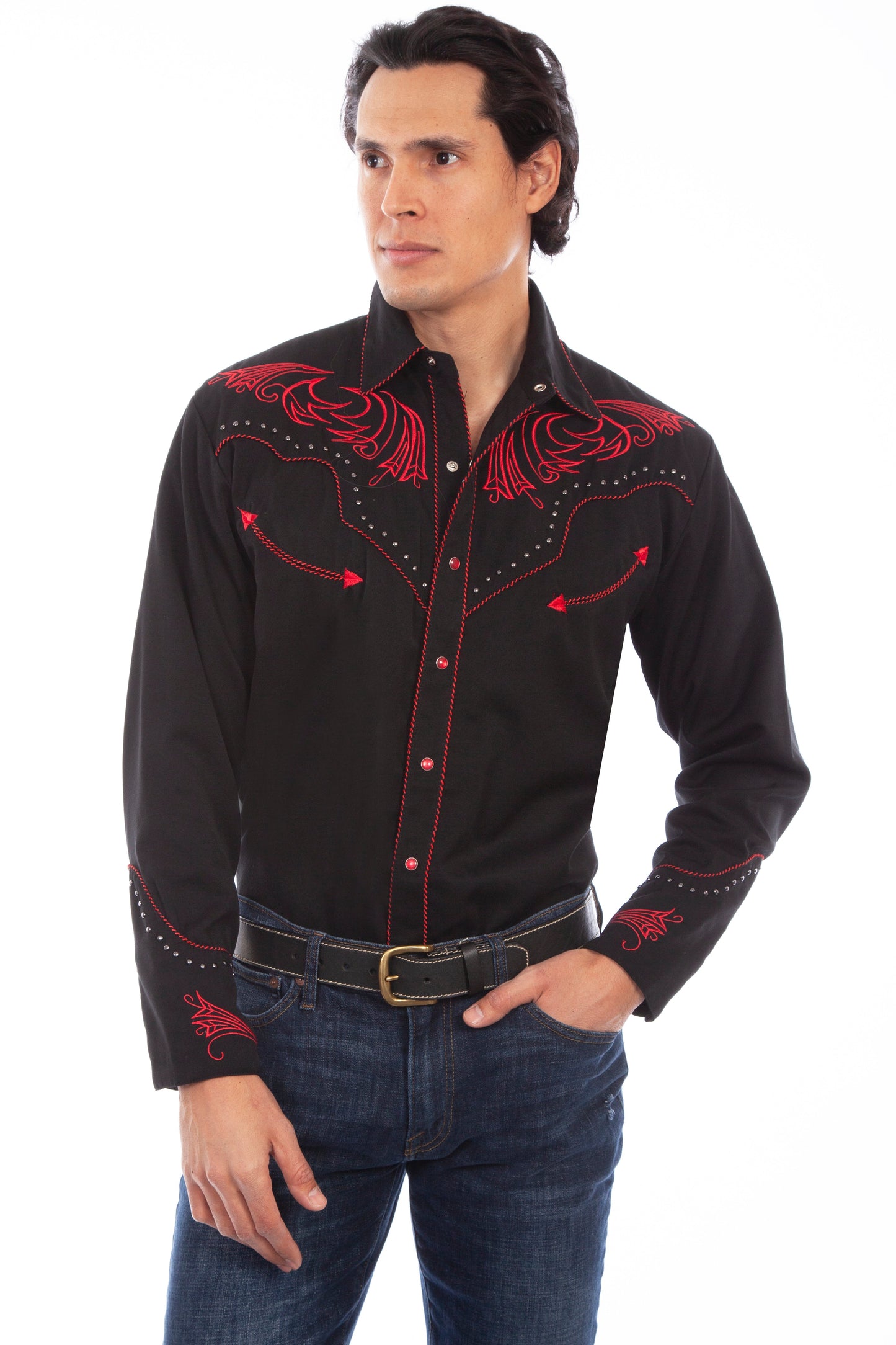 Emb. Shirt W/studs & Candycane Pipin - P-876