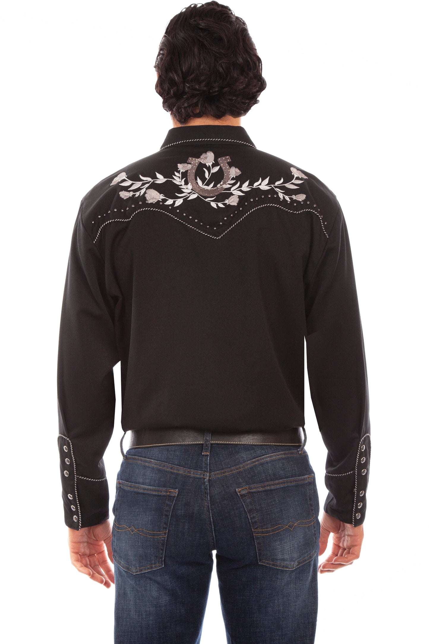 Horse Shoes Roses & Studs Shirt - P-910X