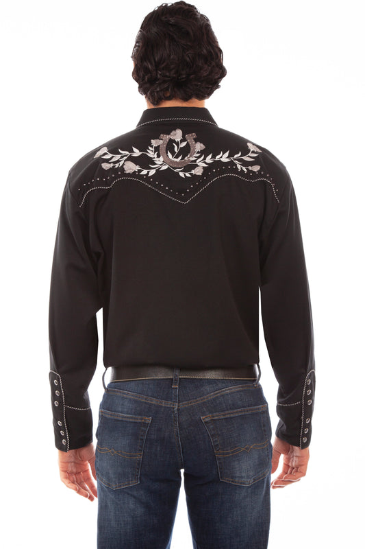 Horse Shoes Roses & Studs Shirt - P-910X