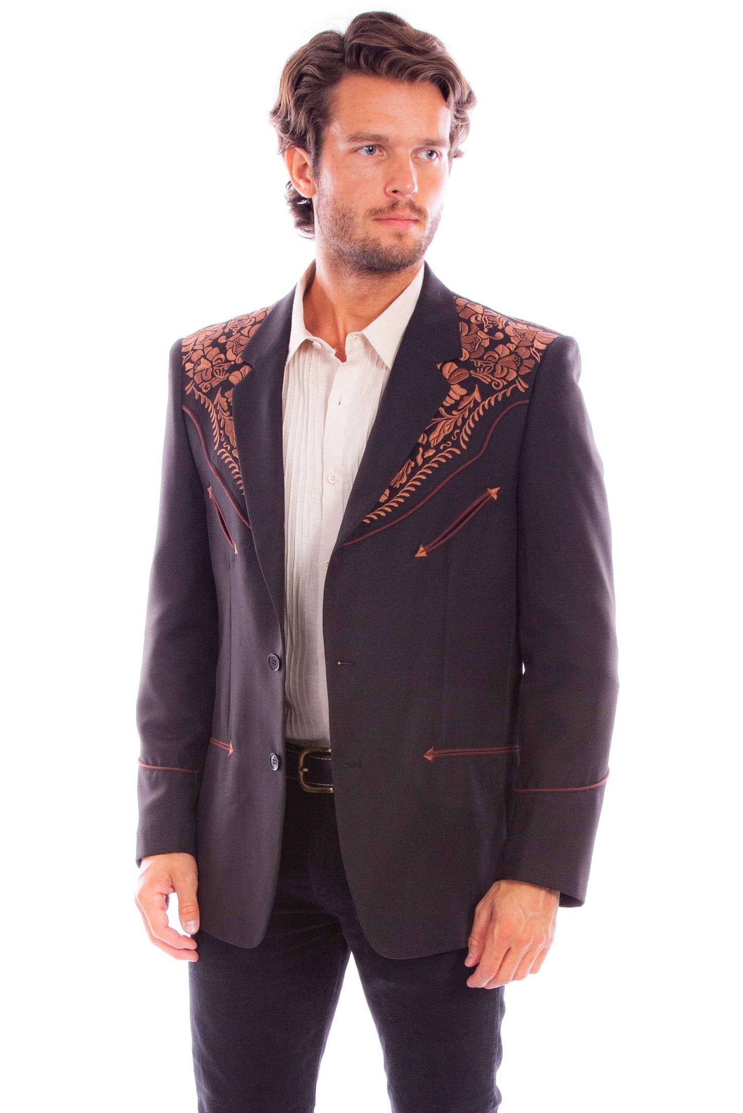 Floral Emb. Blazer - P-916