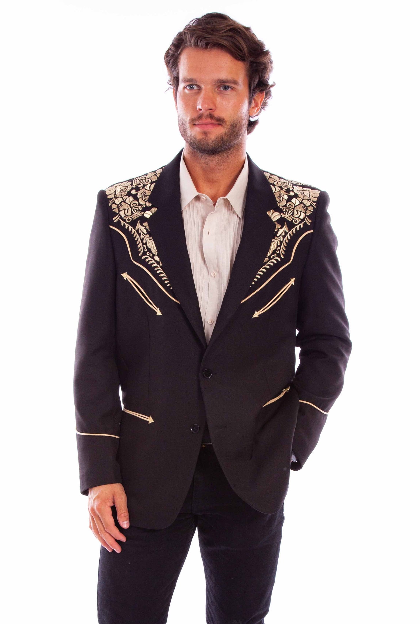 Floral Emb. Blazer - P-916