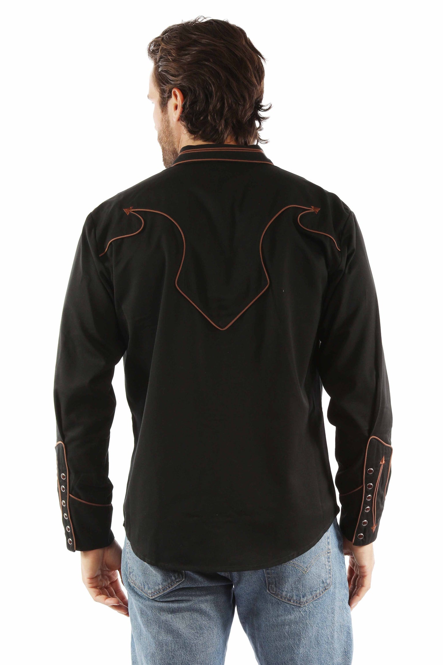 Solid Shirt With Piping & Arrows - P-920