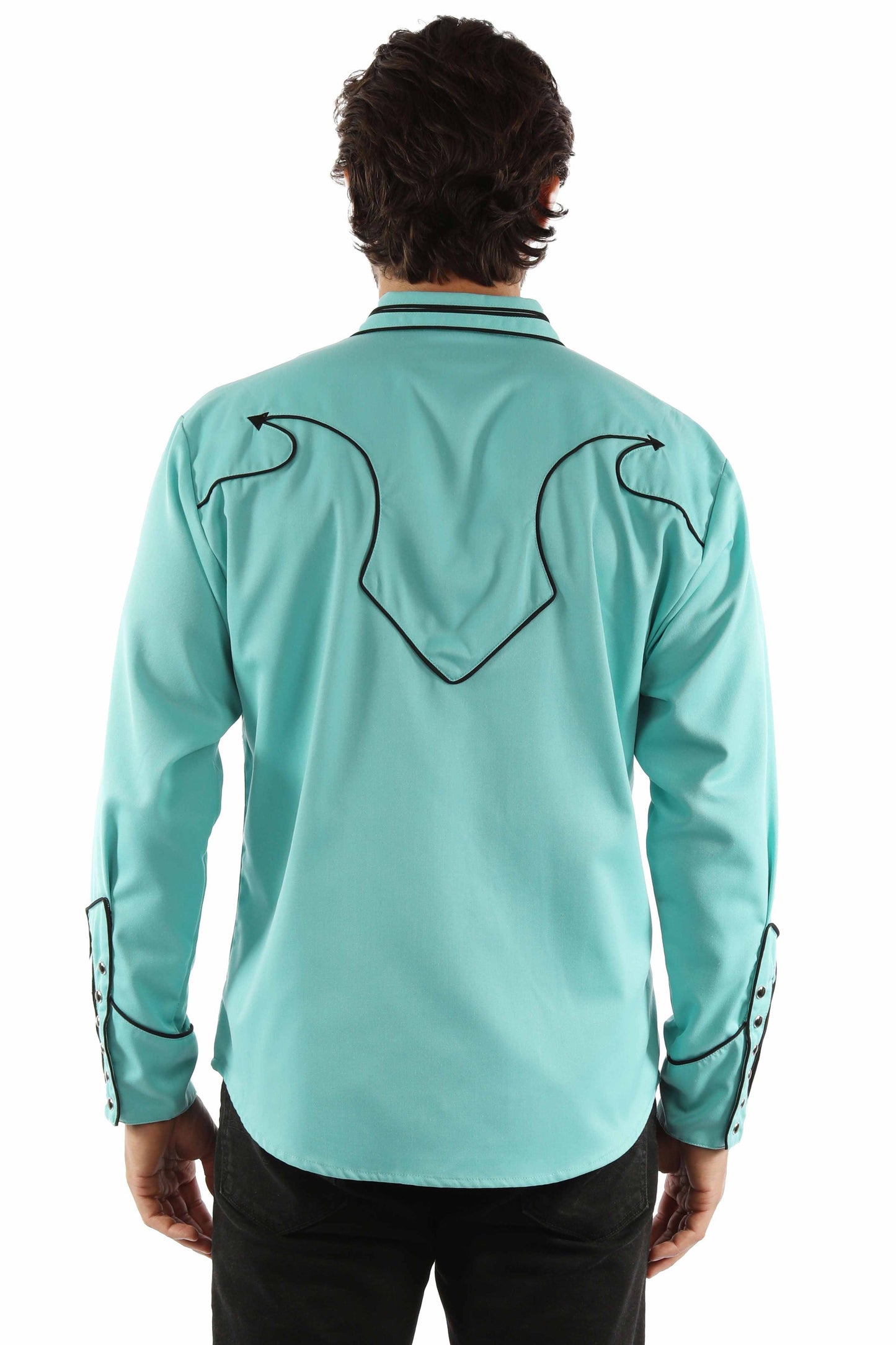 Solid Shirt With Piping & Arrows - P-920