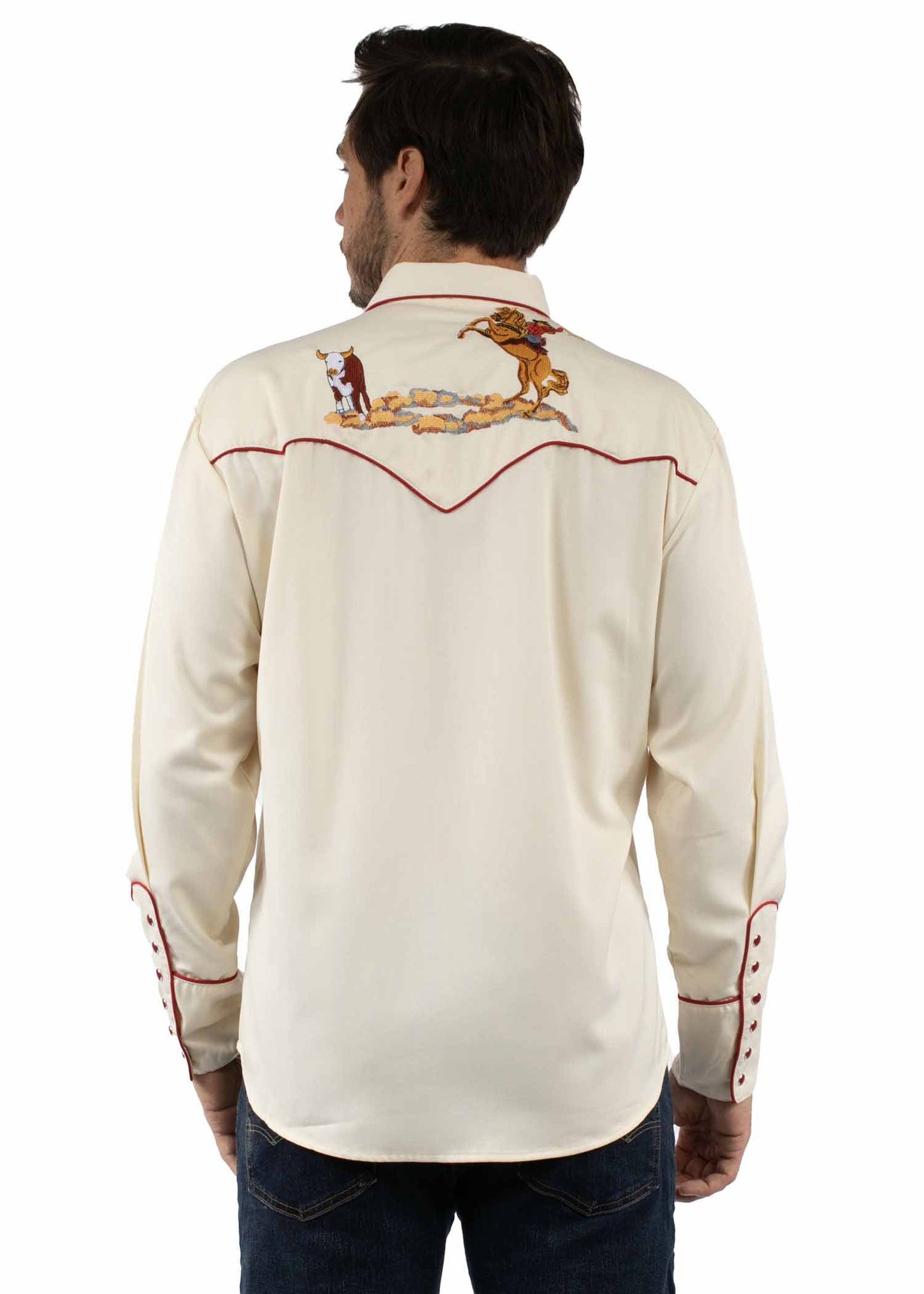 Cattle Roper Embroidered Shirt - P-928