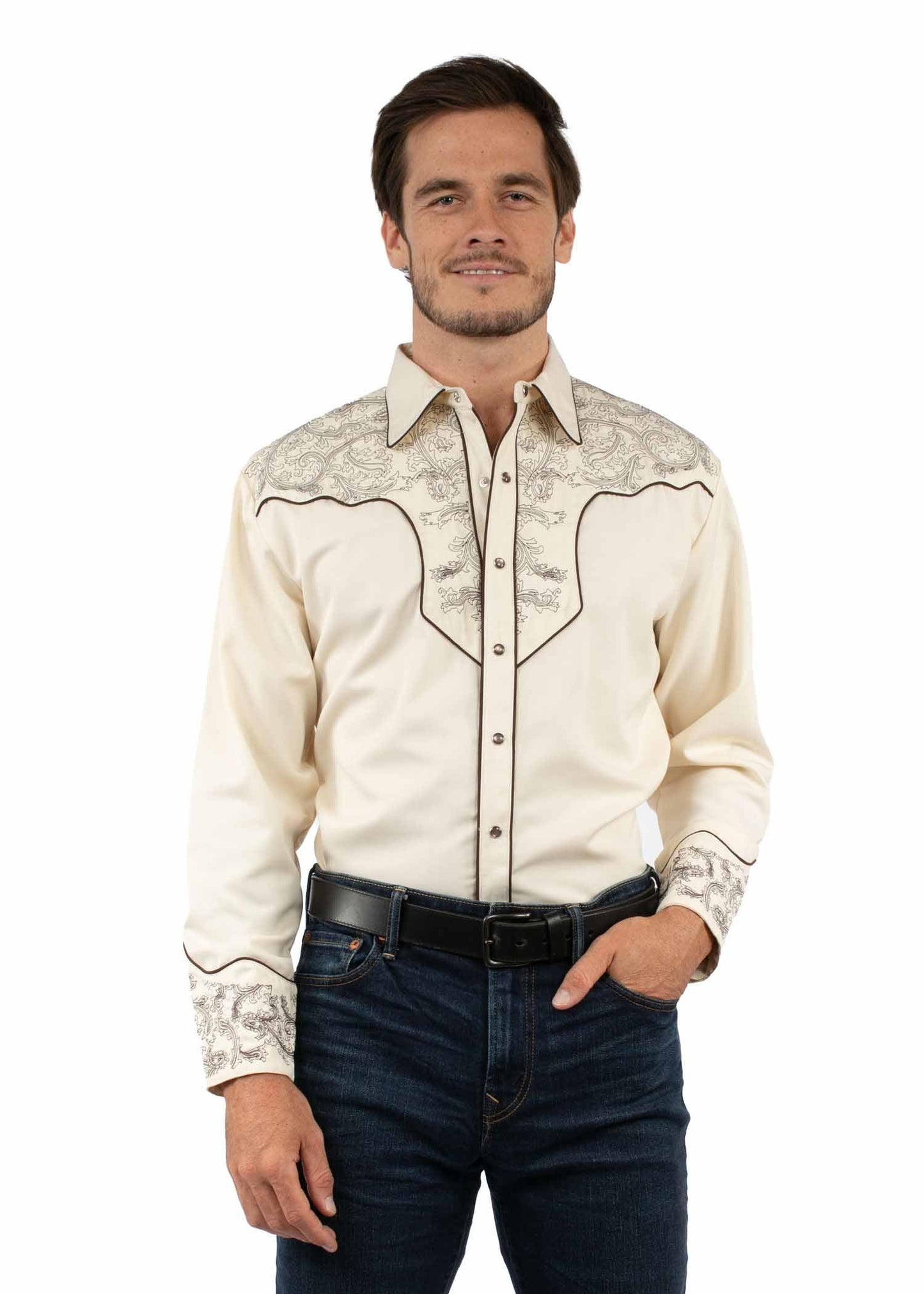Paisley Embroidered Shirt - P-929