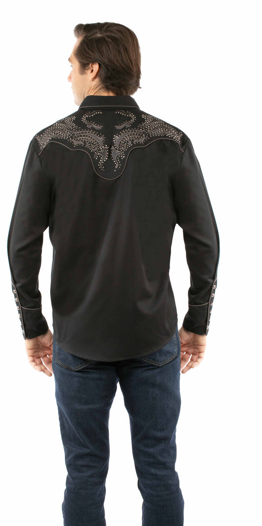 Emb. Shirt W/studs - P-930