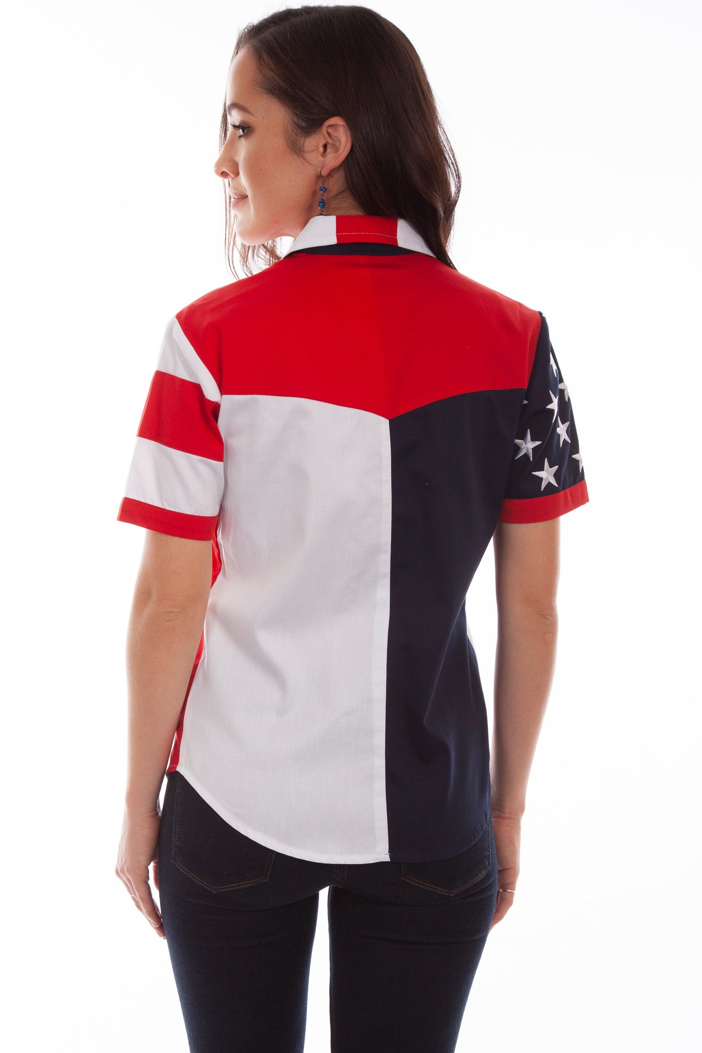 Ladies Short Sleeve Flag Shirt - PL-890