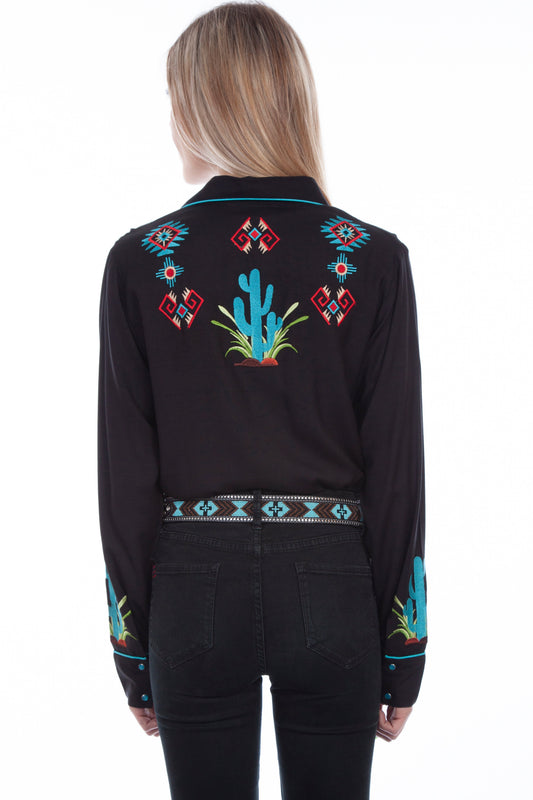 Cactus Emb. Blouse - PL-891