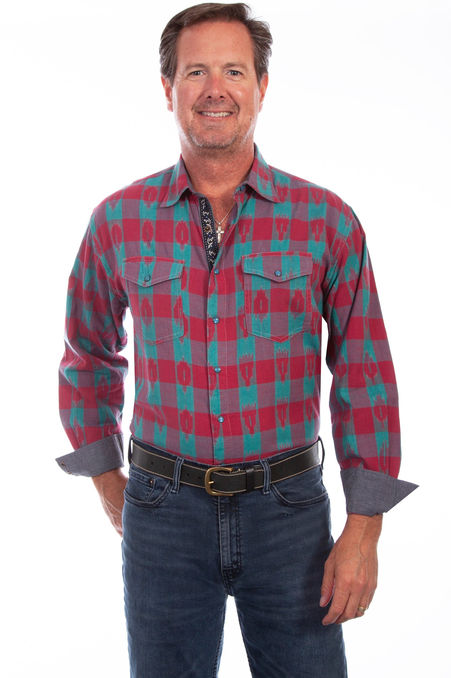 Ikat Plaid Signature Shirt - PS-244