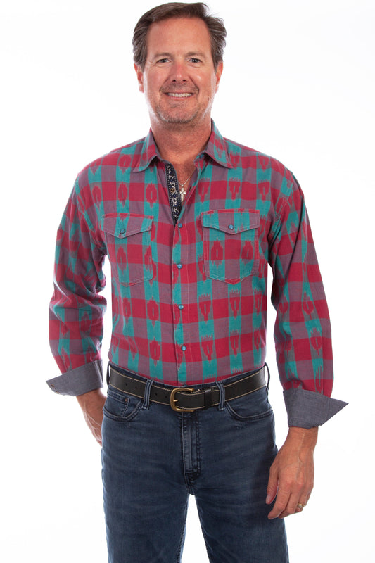 Ikat Plaid Signature Shirt - PS-244