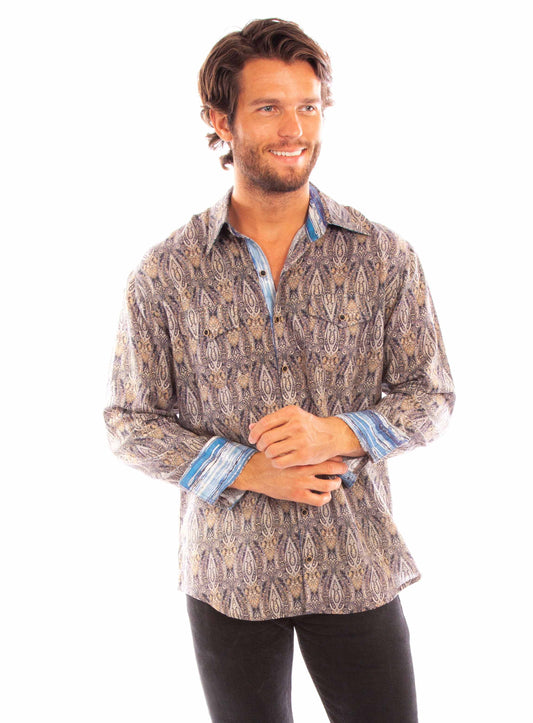 Paisley Print Tencel Shirt - PS-326