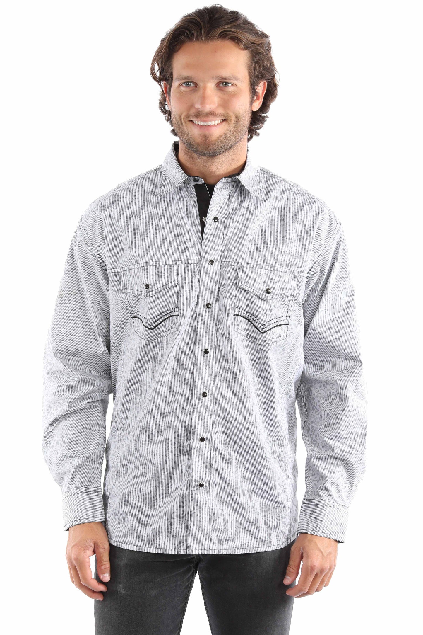 Stripe Print Signature Shirt - PS-342
