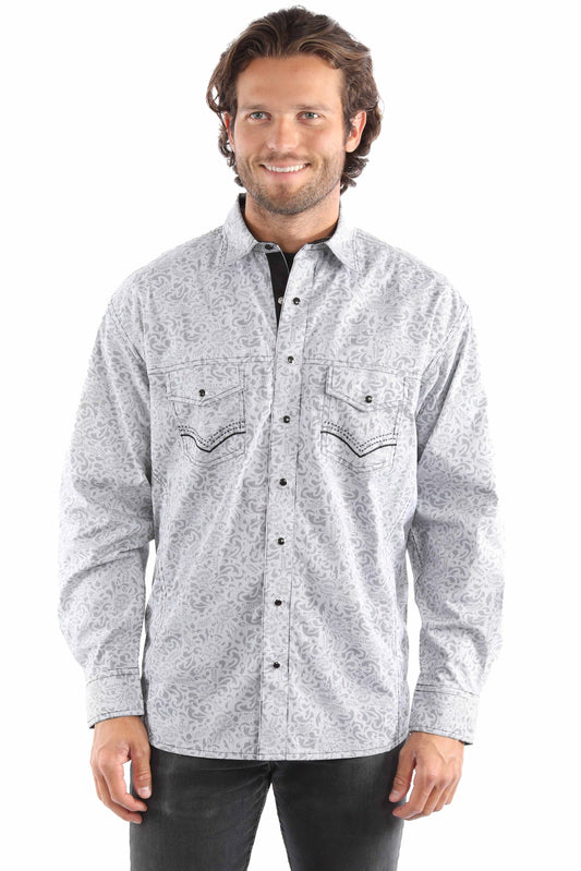 Stripe Print Signature Shirt - PS-342