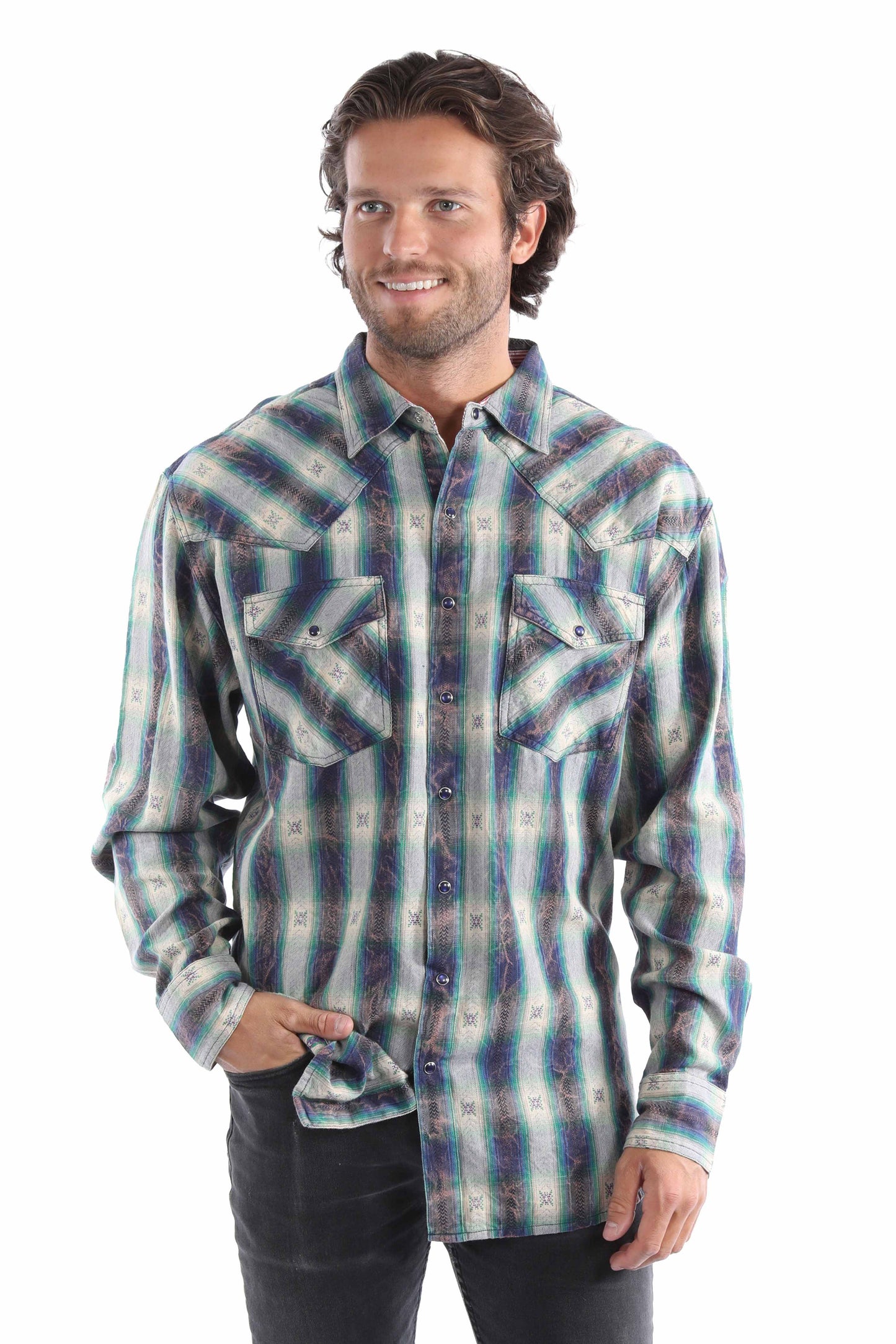 Marble Wash Dobby Signature Shirt - PS-348