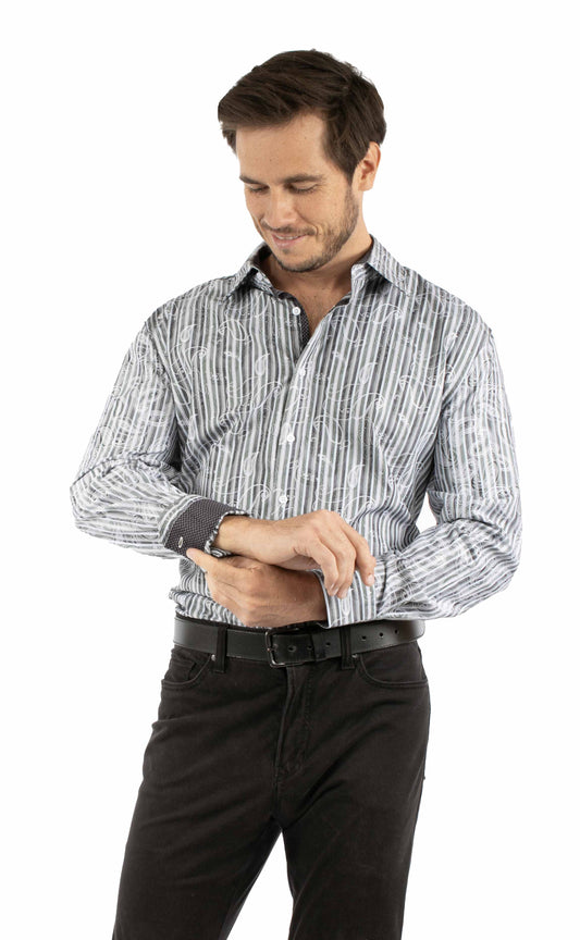 Paisley Jacquard Stripe - PS-379