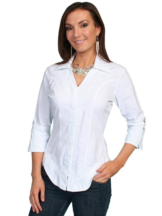 3/4 Sleeve Peruvian Cotton Blouse - PSL-063