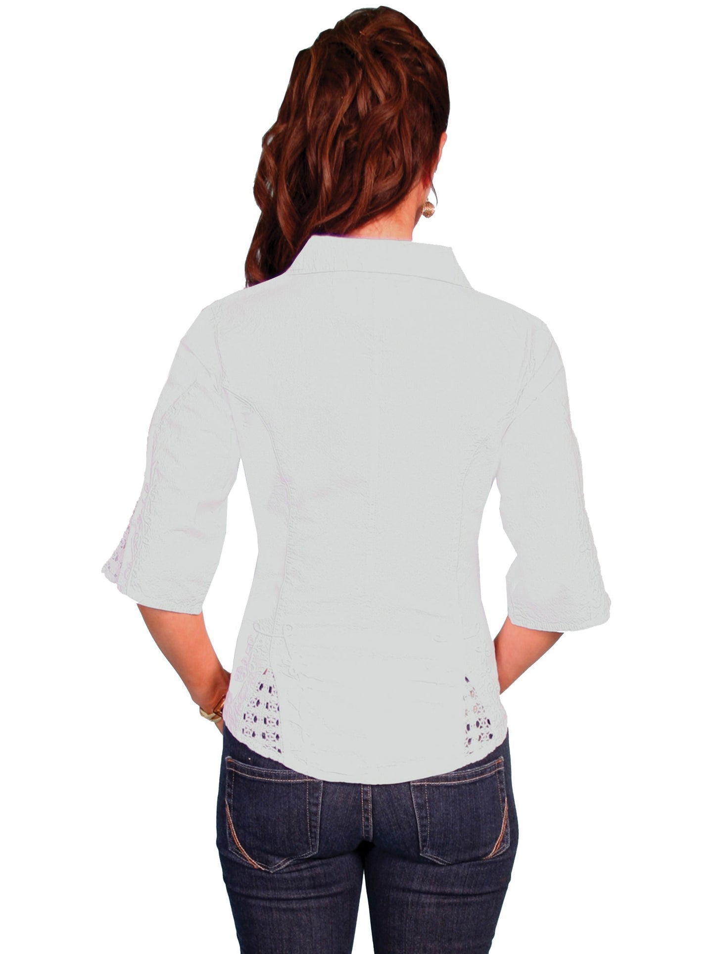 3/4 Sleeve Peruvian Cotton Blouse - PSL-064