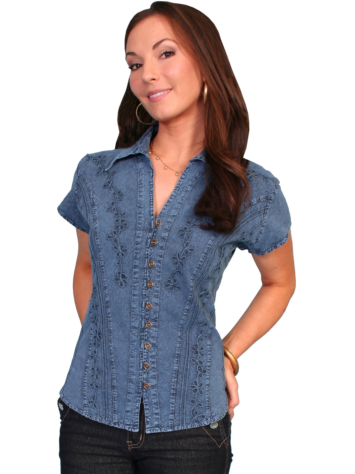 Capsleeve Peruvian Cotton Blouse - PSL-066