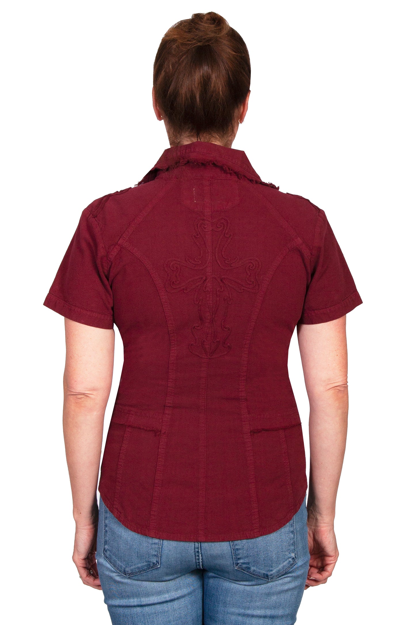 S/s Emb. Cross Back - PSL-068S