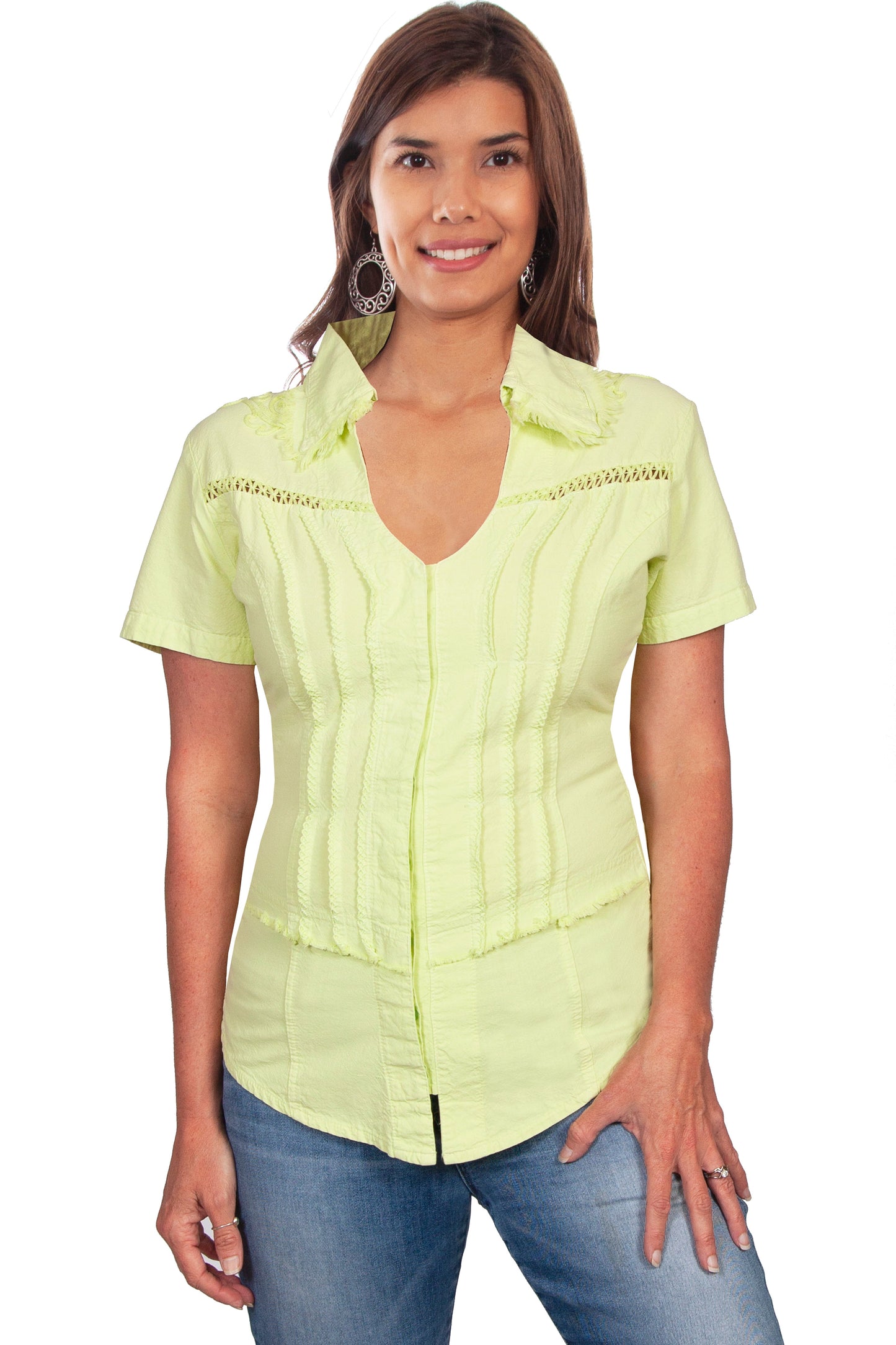 S/s Emb. Cross Back - PSL-068S