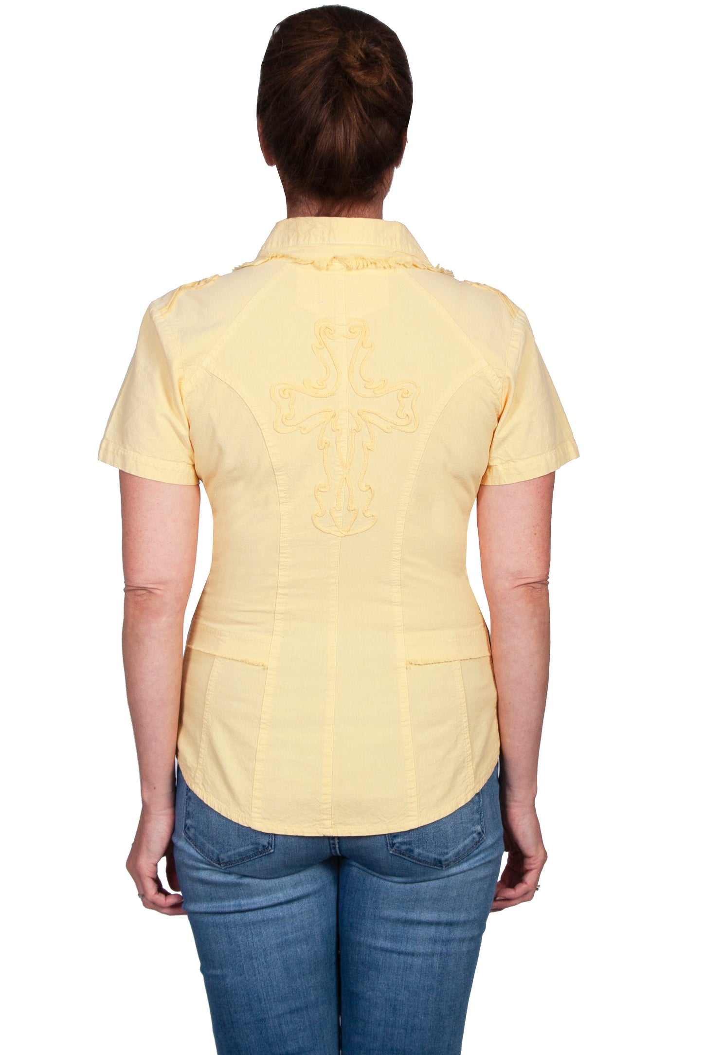 S/s Emb. Cross Back - PSL-068S