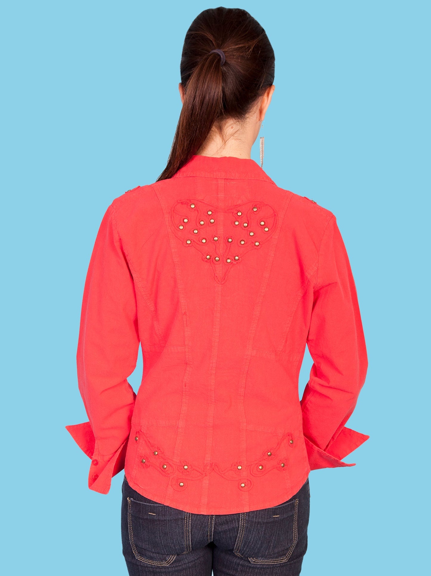 L/s W/soutache Heart On Back - PSL-069