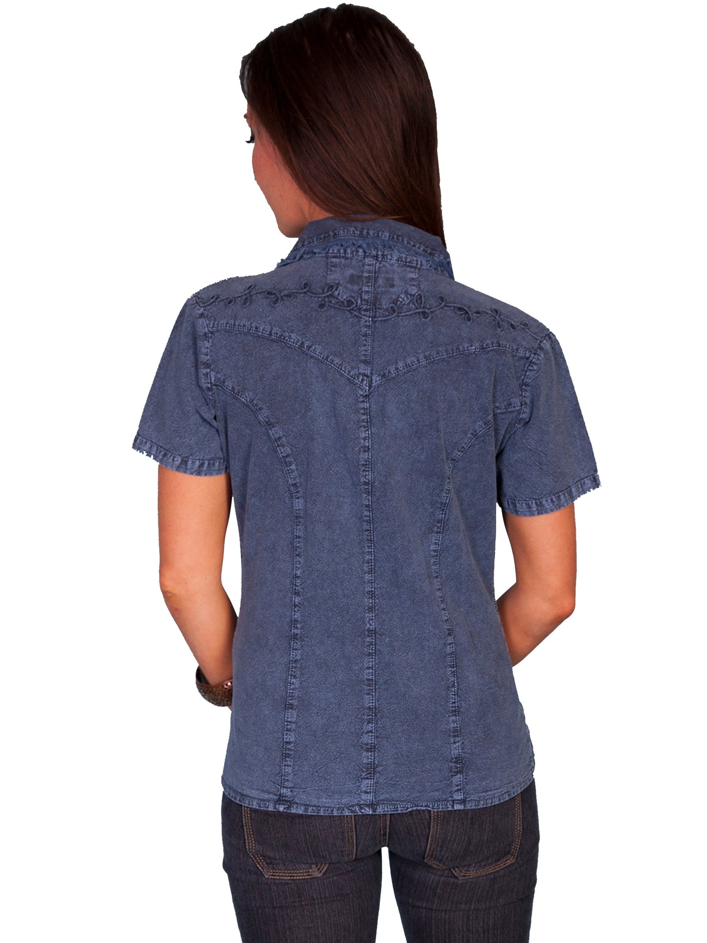 S.s. Button Front Blouse - PSL-121