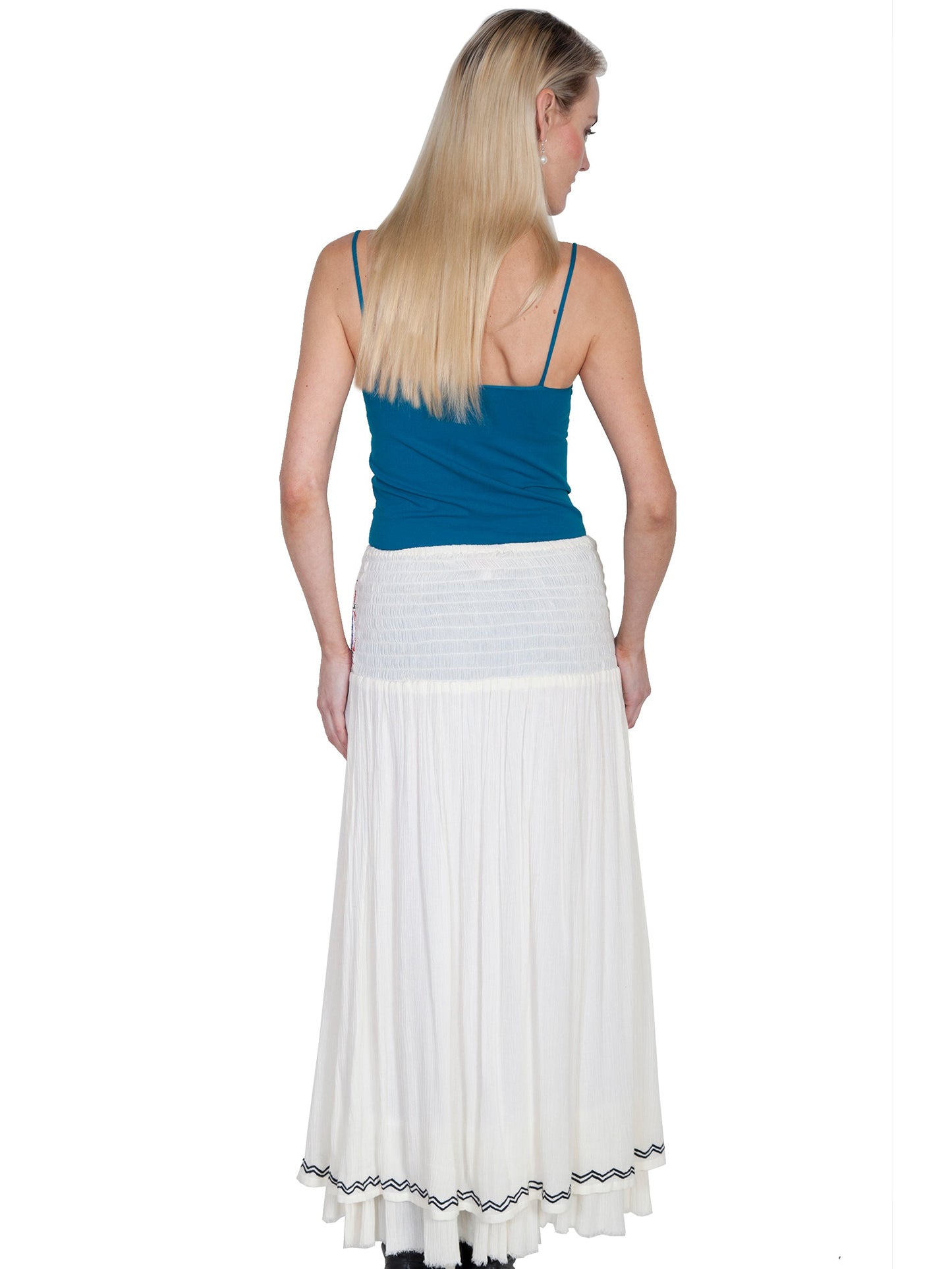 Lined Emb. Front Panel Skirt - PSL-170