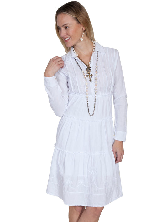 L/s Multi Panel Dress W/collar - PSL-176