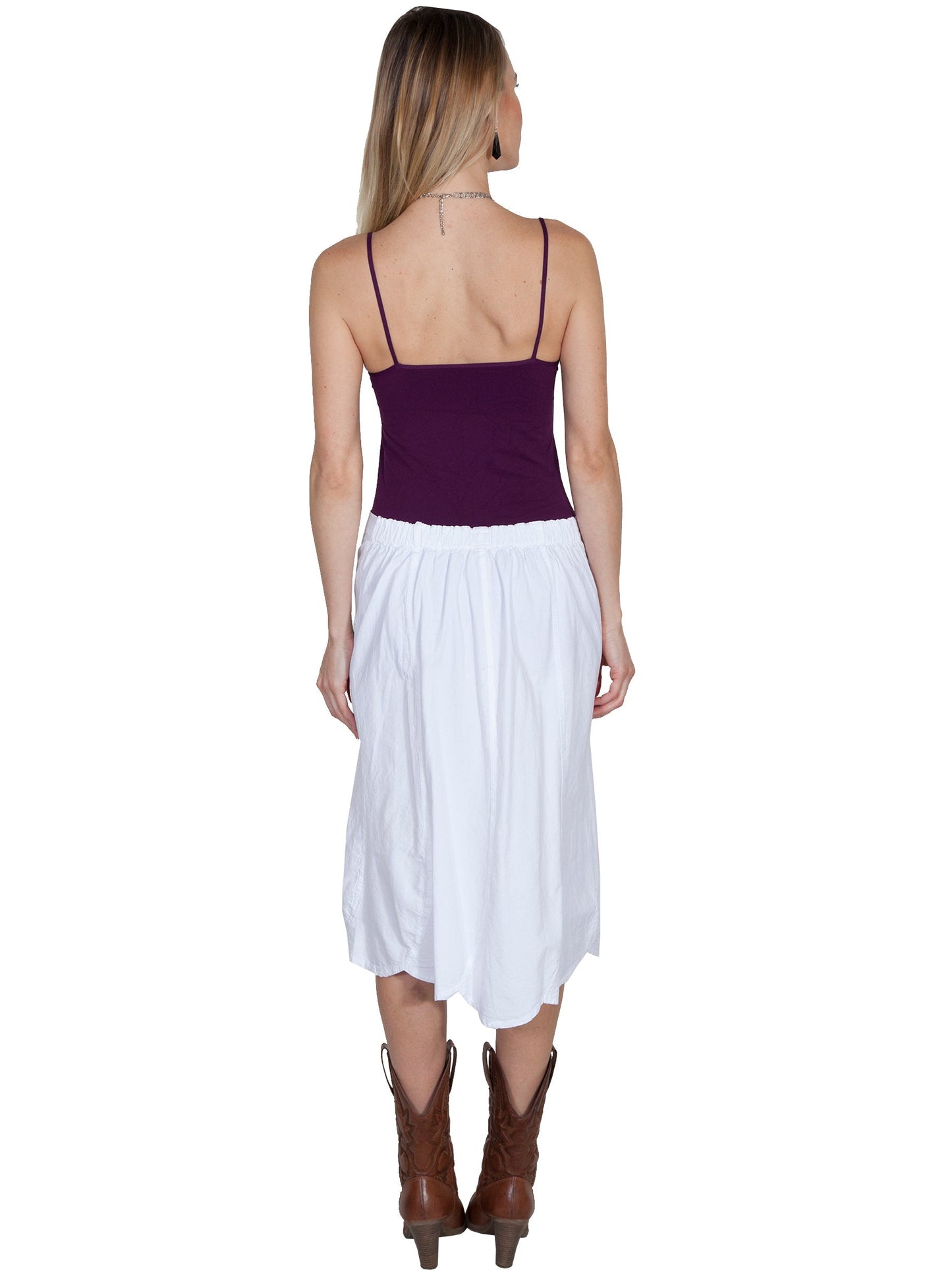 Tie Front Skirt Elastic Back - PSL-188