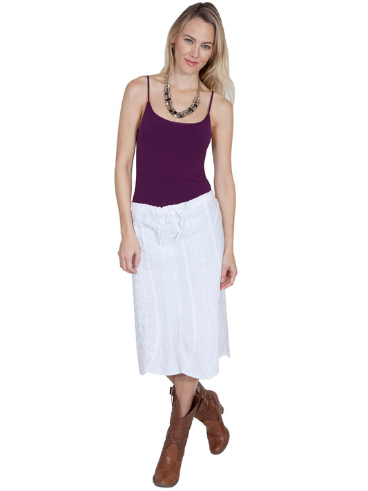 Tie Front Skirt Elastic Back - PSL-188