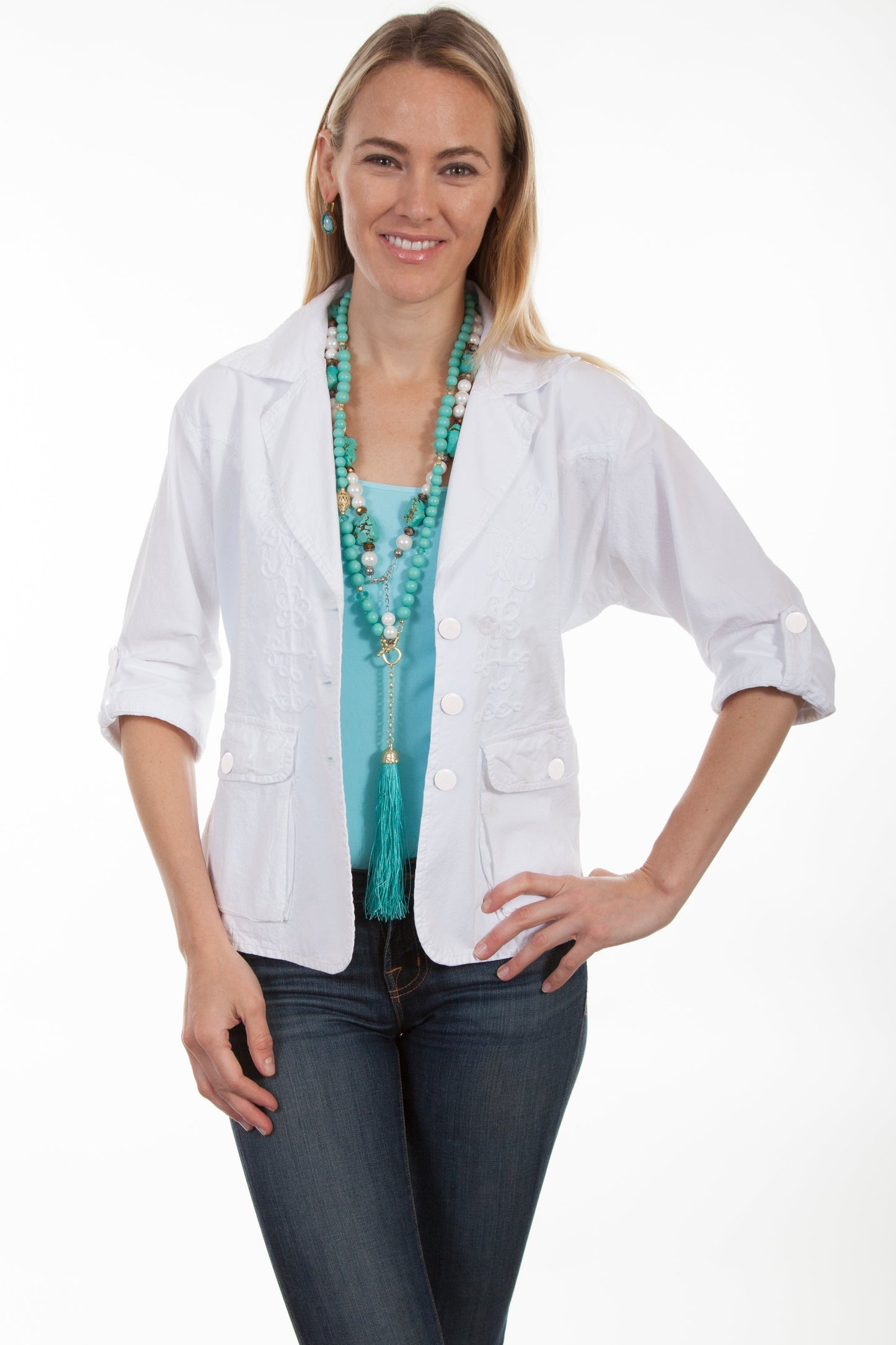 Cotton Jacket W/roll Sleeves - PSL-191