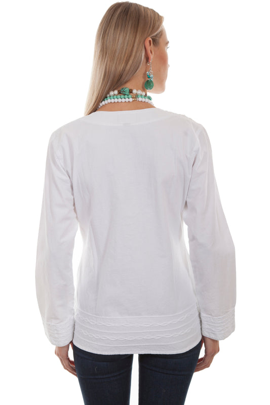 L/s 4 Button Front Blouse - PSL-194