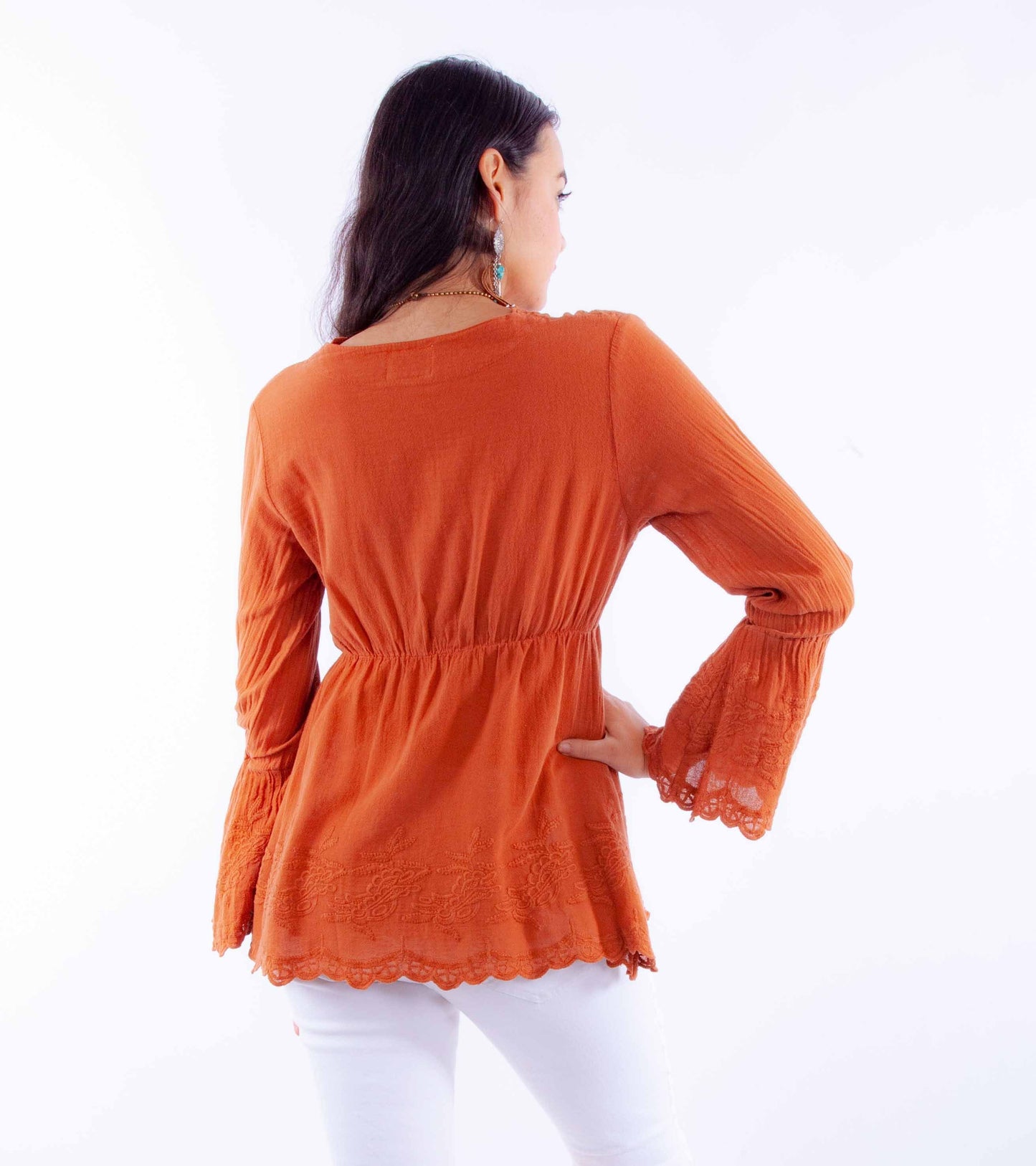 Plunging Neck Line W/bell Sleeves - PSL-221