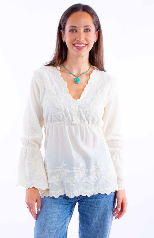 Plunging Neck Line W/bell Sleeves - PSL-221