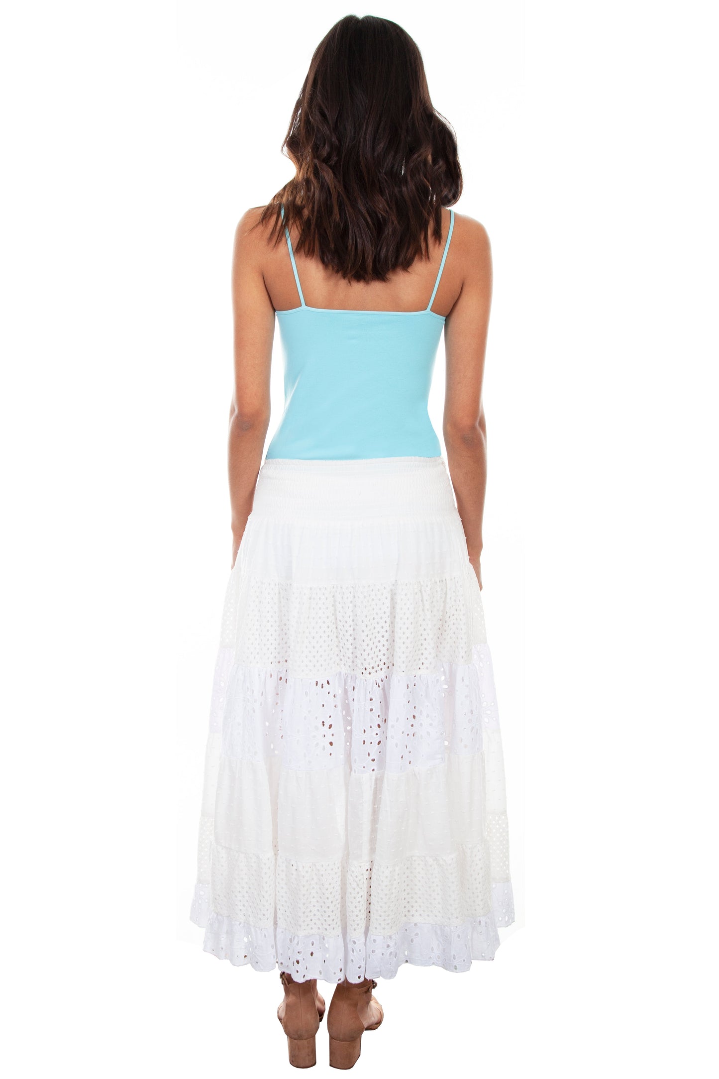 Tiered Lace Skirt W/smocked Waist - PSL-245
