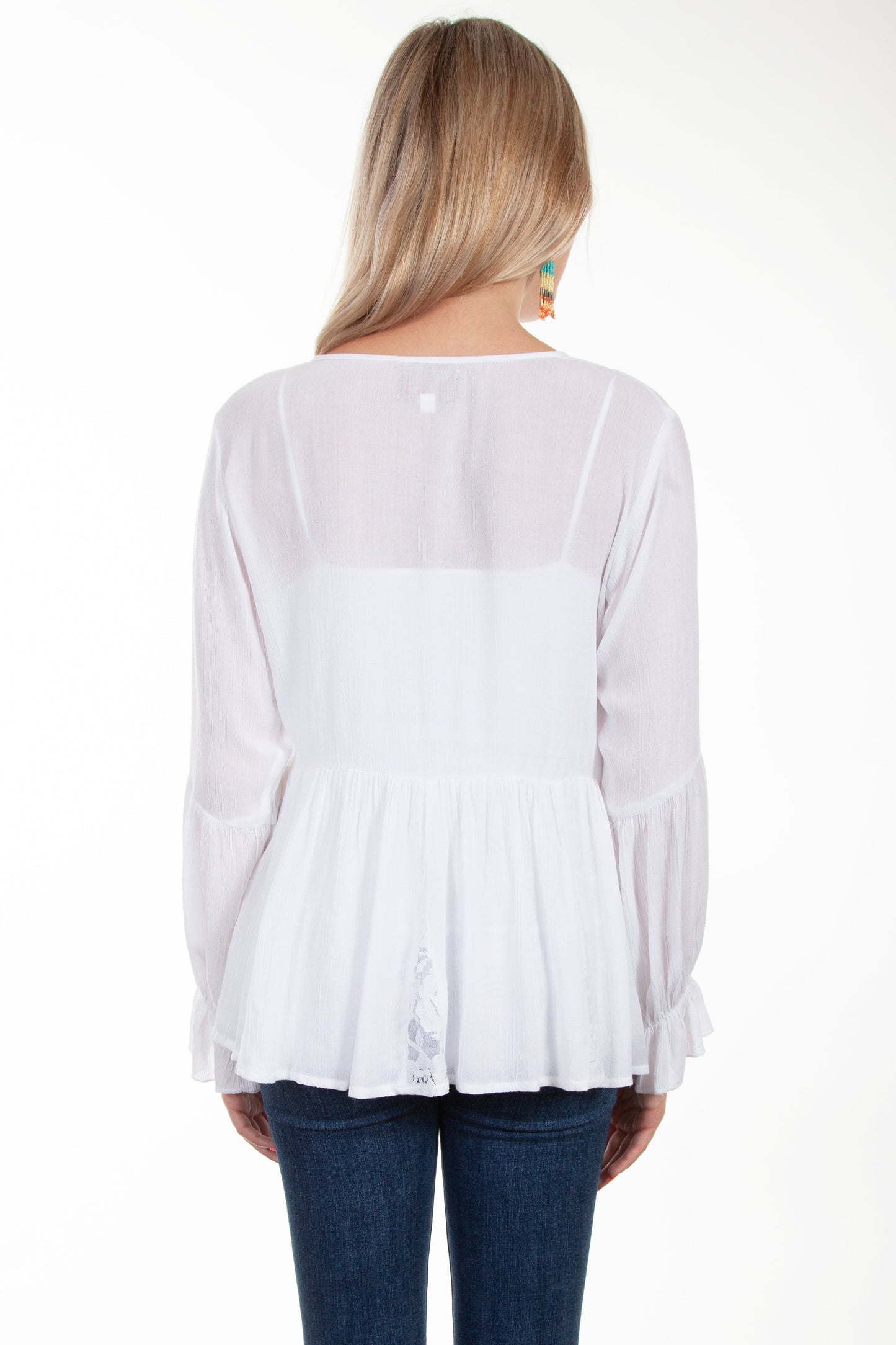 L/s Tie Front Blouse - PSL-260