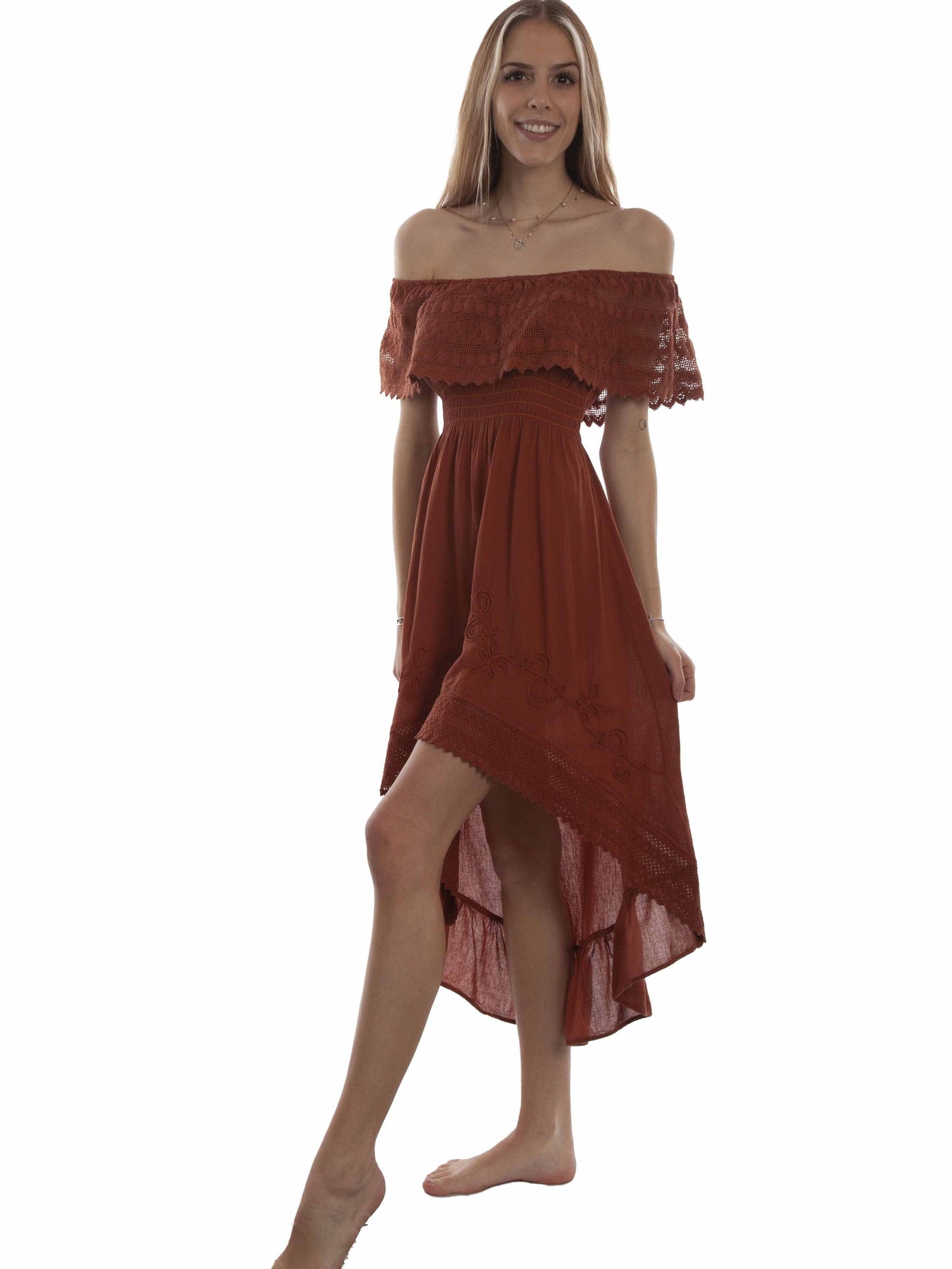 Off Shoulder Hi/lo Dress - PSL-266
