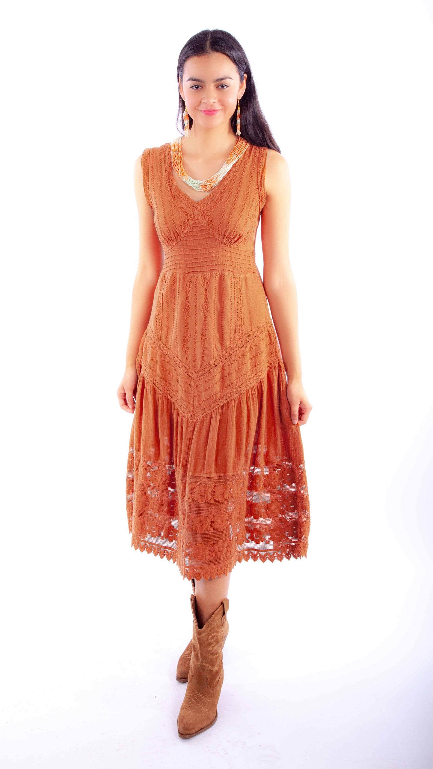 Sleeveless Dress W/tie Back - PSL-269