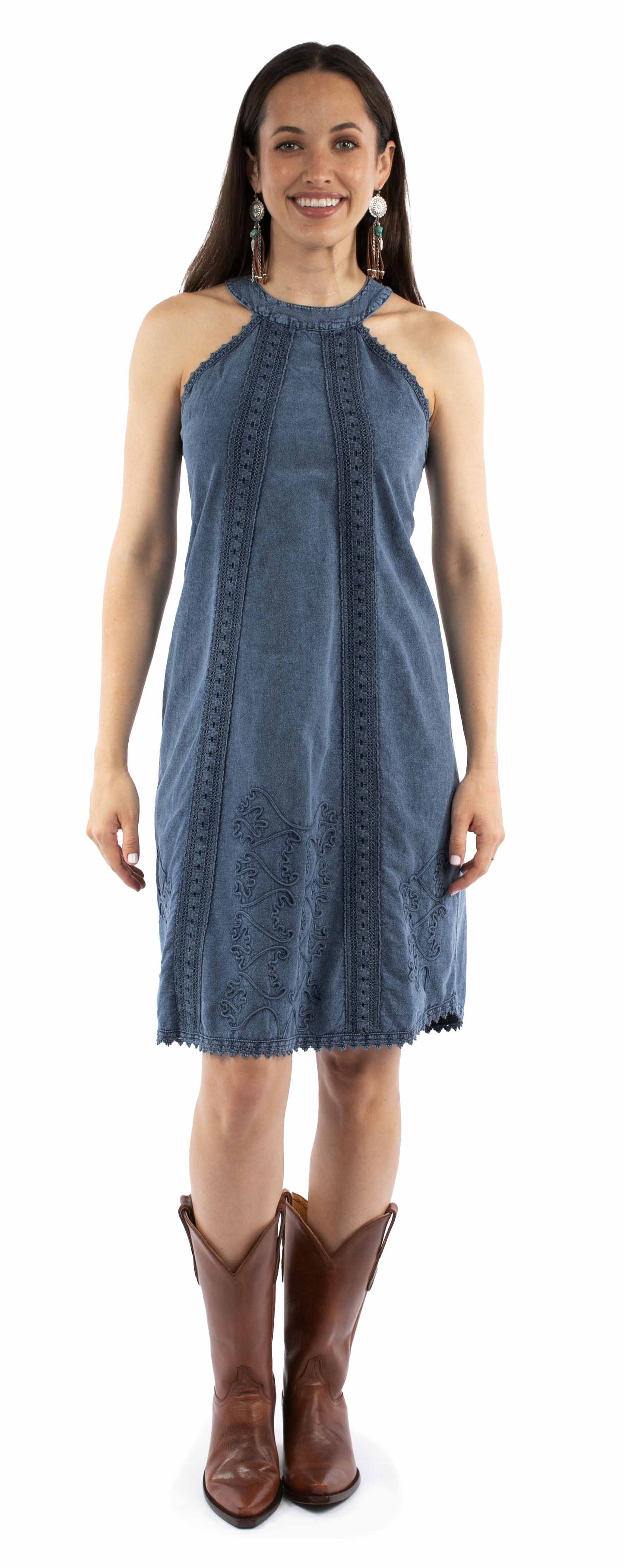 Halter Neckline Dress - PSL-277