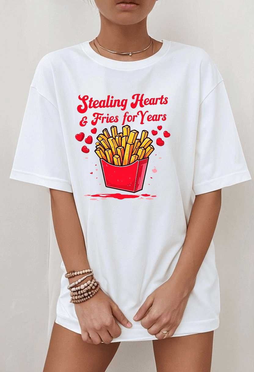 Stealing Hearts and Fries Unisex Ultra Cotton Tee