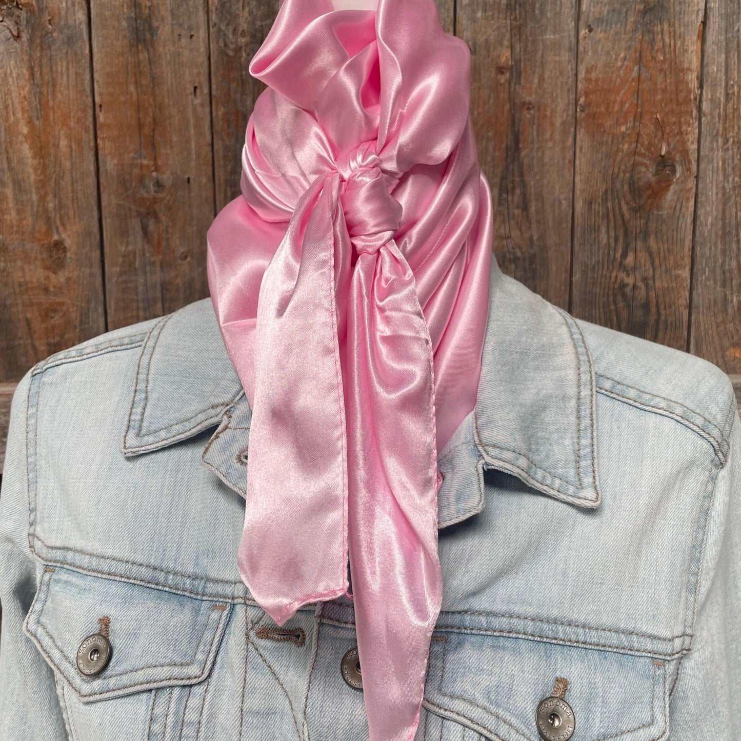 35X35"  Solid Pink  Wild Rag / Scarf WRS27