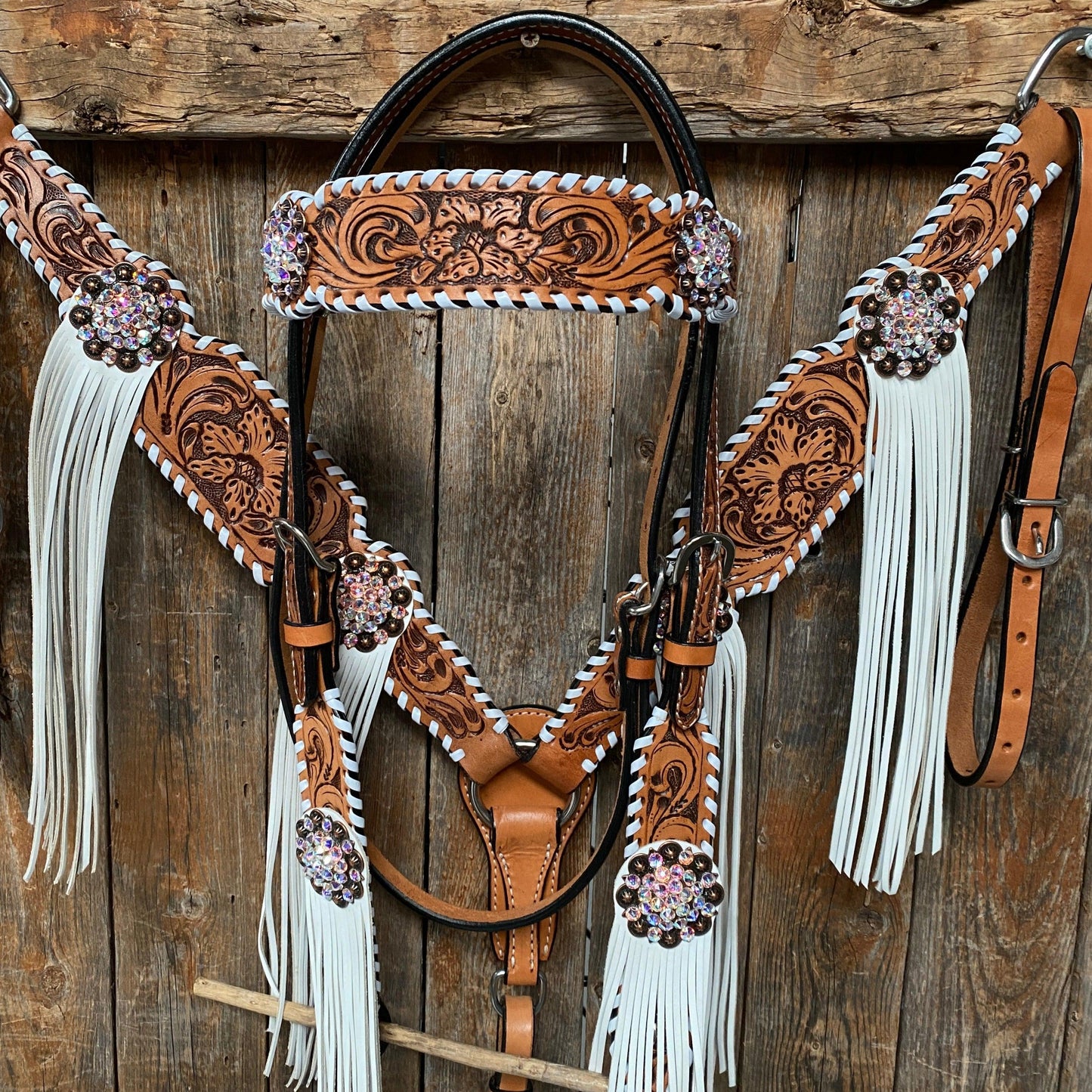 Whipstitch AB Browband/One Ear Tack Set with Wither Strap  #BBBC458
