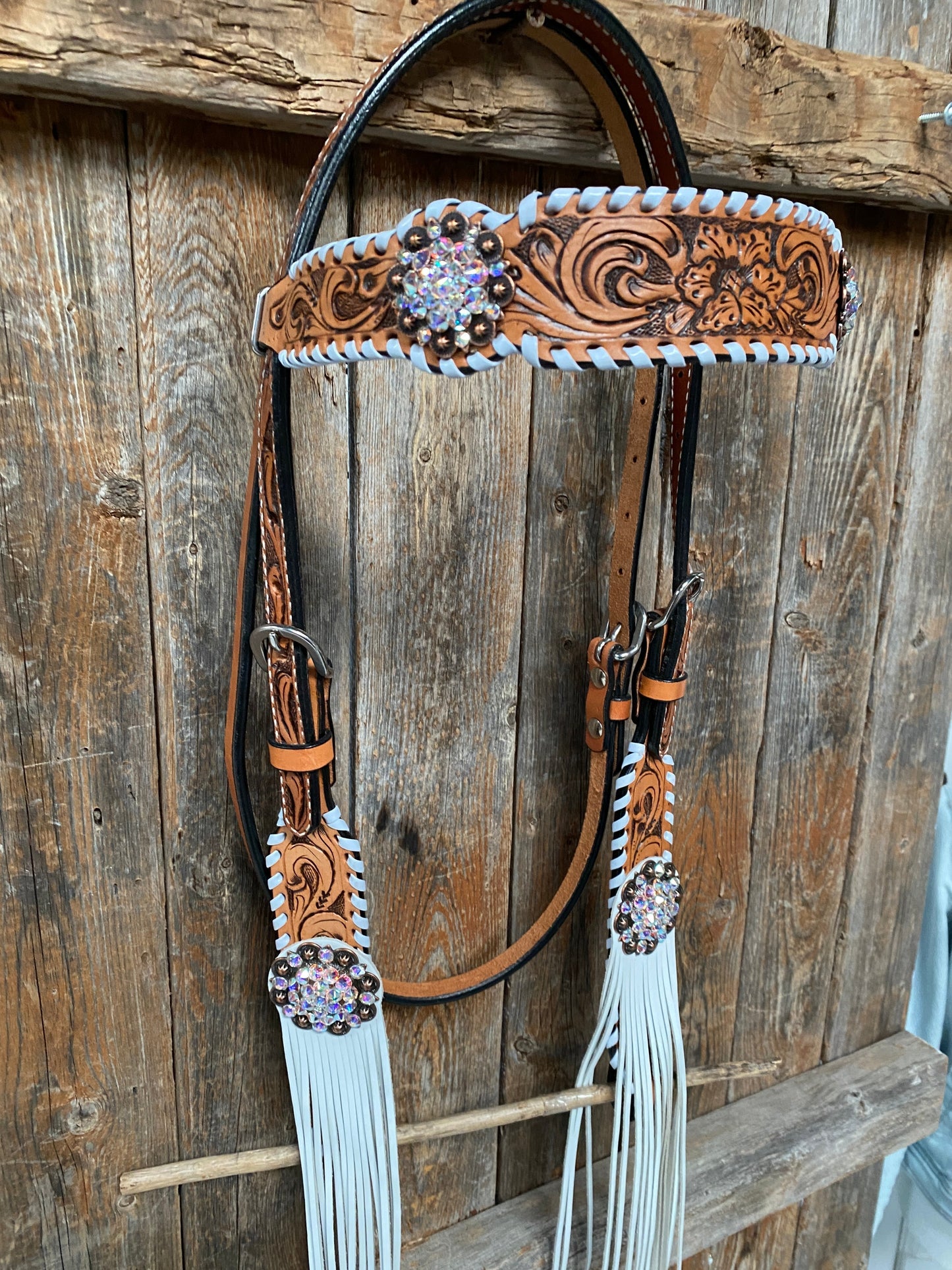 Whipstitch AB Browband/One Ear Tack Set with Wither Strap  #BBBC458