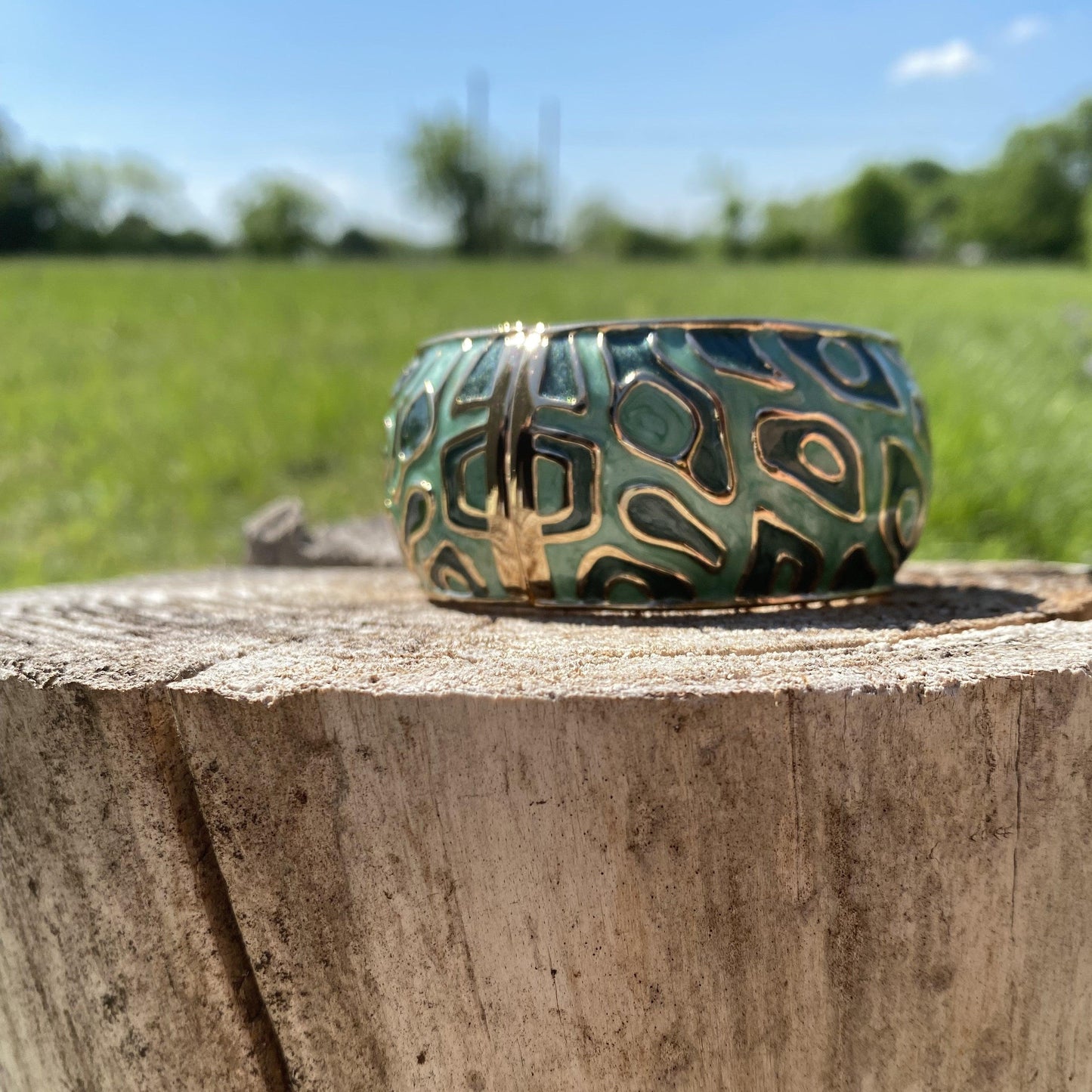 Green Animal Print Fashion Cuff XI137