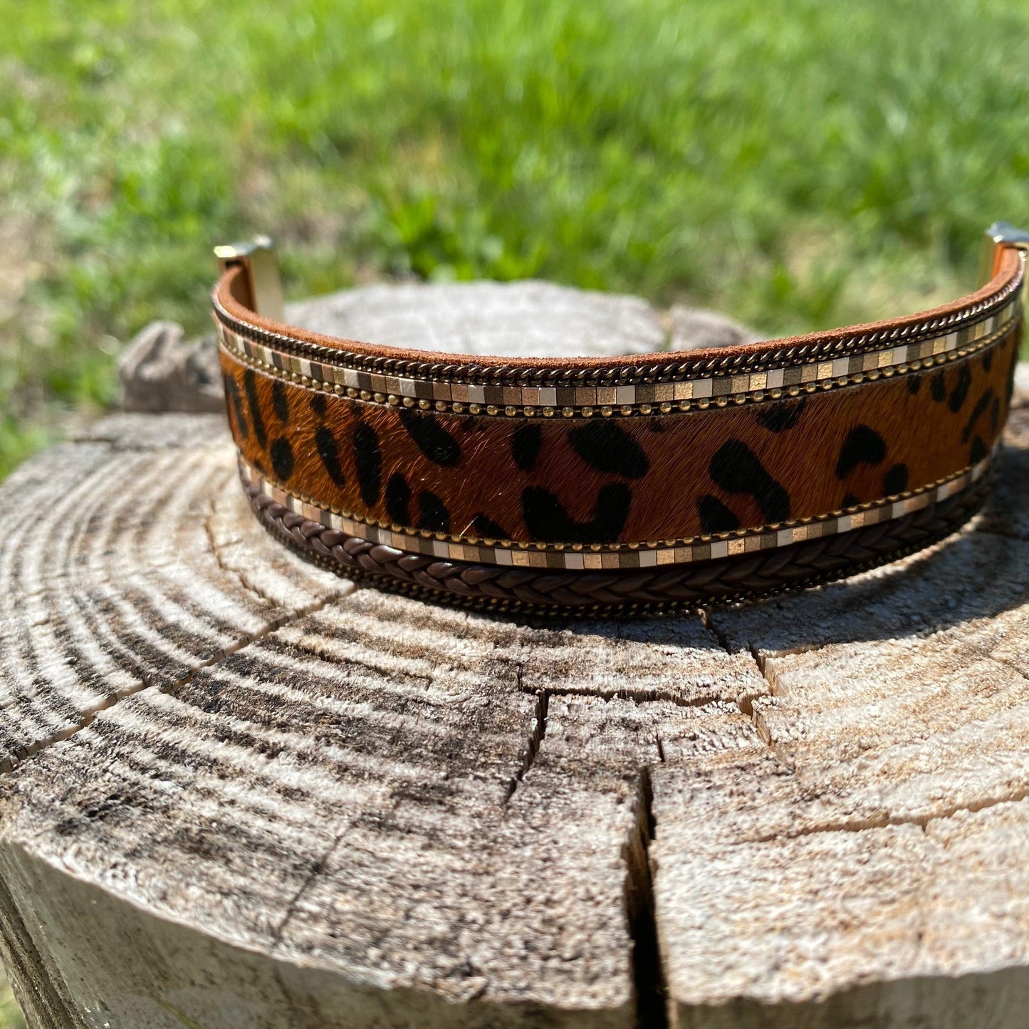 Brown Animal Print Fashion Bracelet XI113