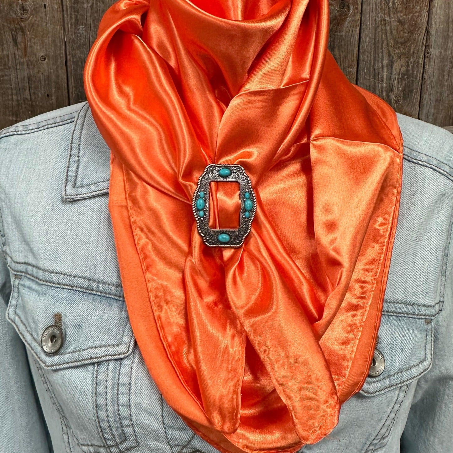 35X35"  Solid Orange Wild Rag / Scarf - W195B Slide WRSC20D
