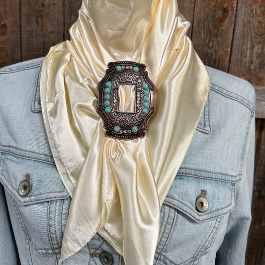 35X35" Solid Cream Wild Rag / Scarf - SCOTQCL Slide WRSC11C