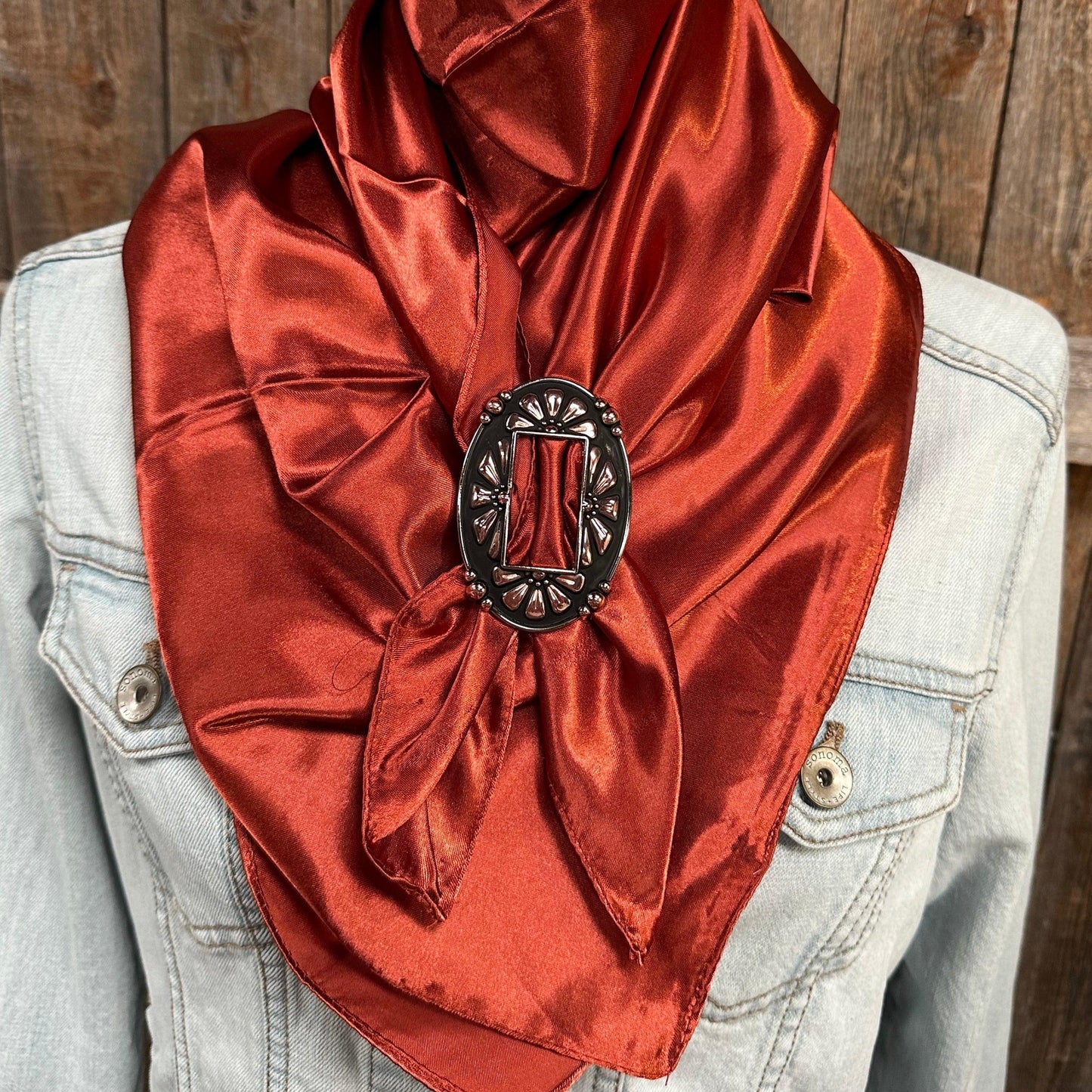 35X35" Solid Rust Wild Rag / Scarf - W196B Slide WRSC16I