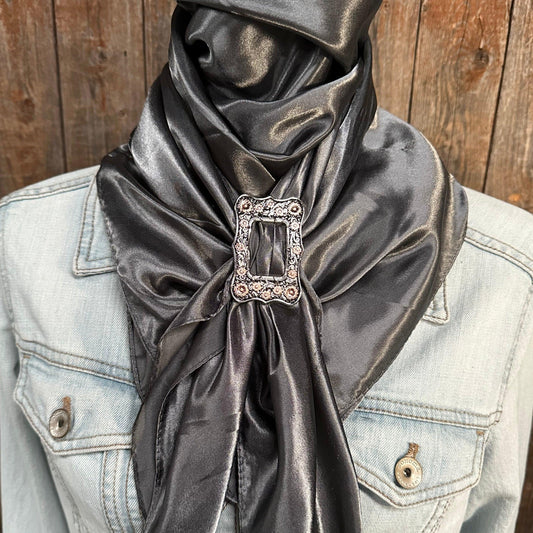 35X35" Solid Silver/Grey Wild Rag / Scarf -W151B Slide WRSC15F